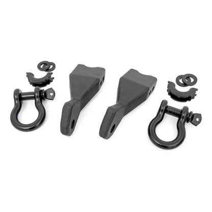 Rough Country W/ Standard D-Ring & Rubber Isolators Tow Hook Brackets I RS155