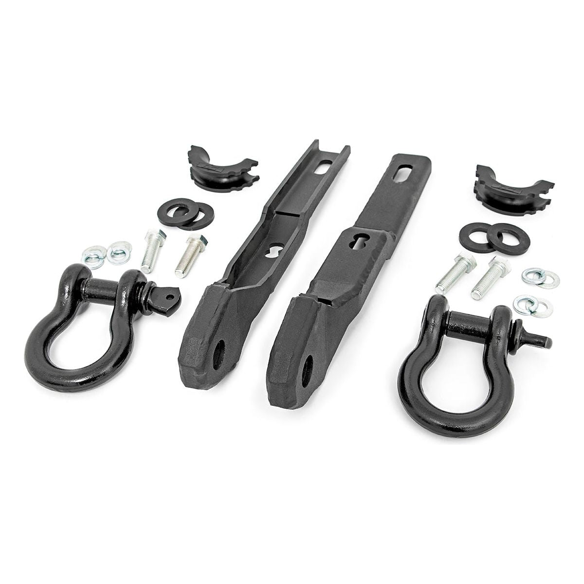 Rough Country W/ Standard D-Ring & Rubber Isolators Tow Hook Brackets I RS160