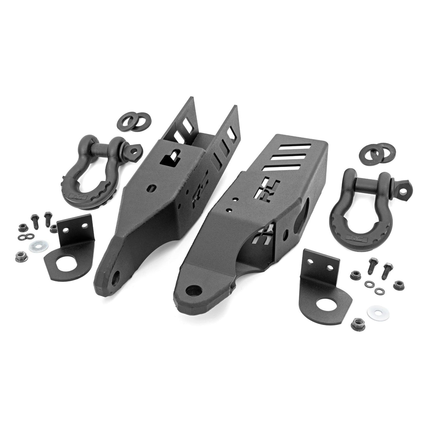 Rough Country W/ Standard D-Ring & Rubber Isolators Tow Hook Brackets I RS172