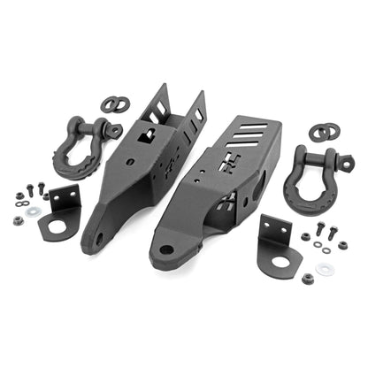 Rough Country W/ Standard D-Ring & Rubber Isolators Tow Hook Brackets I RS172