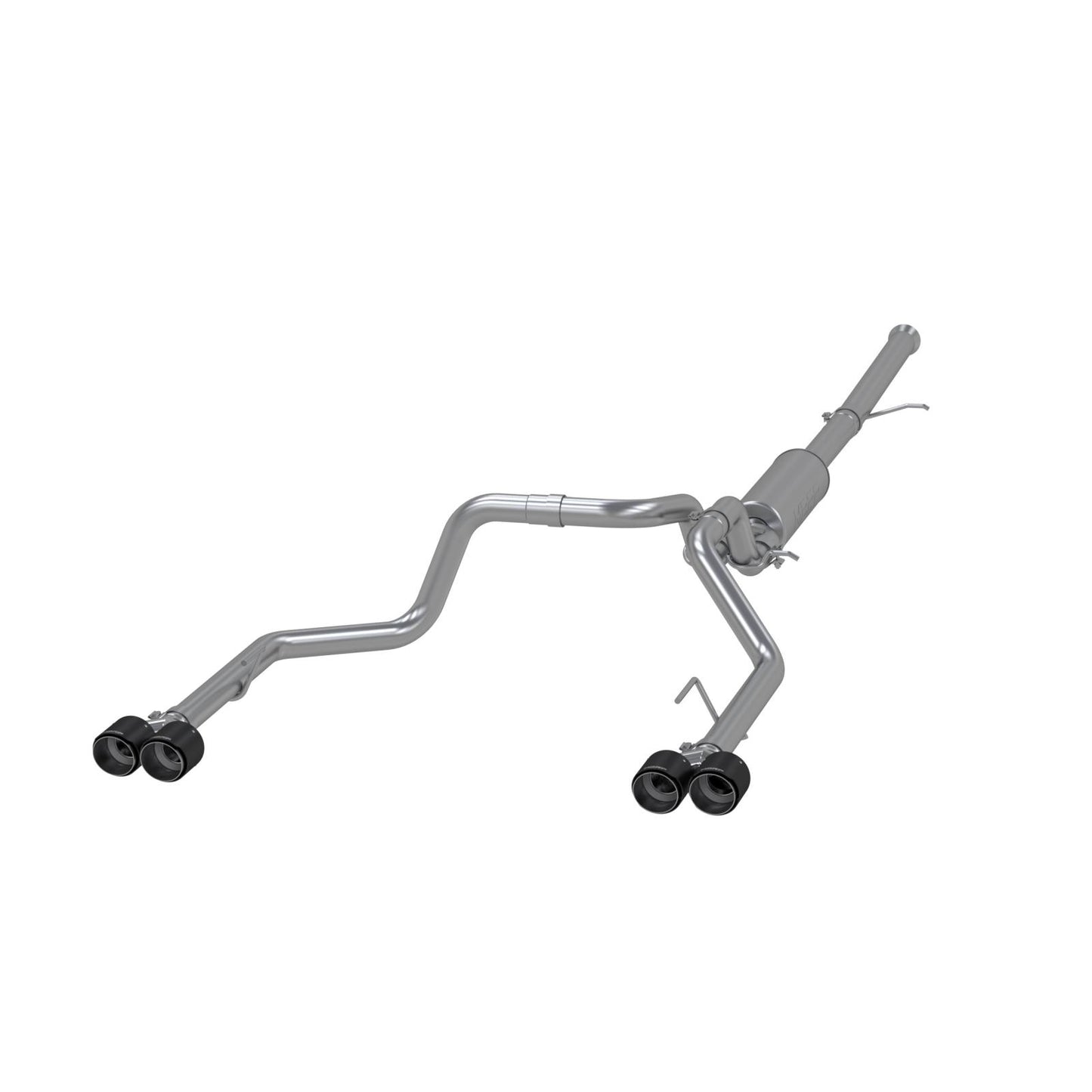 MBRP | 3.0 inch Cat-Back 2.5 inch Dual Split Rear Quad Carbon Fiber Tips 4.0 inch OD 19-up Silverado/Sierra 1500 Dual Out  | S50053CF