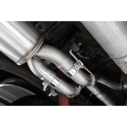 MBRP | 3.0 inch Cat-Back 2.5 inch Dual Split Rear Quad Carbon Fiber Tips 4.0 inch OD 19-up Silverado/Sierra 1500 Dual Out  | S50053CF