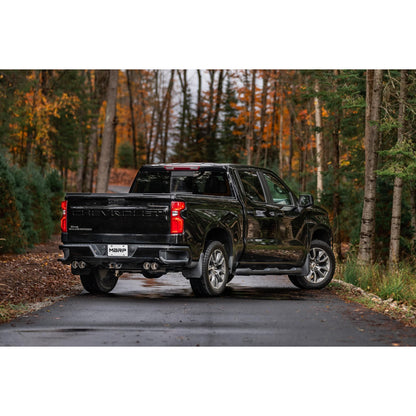 MBRP | 3.0 inch Cat-Back 2.5 inch Dual Split Rear Quad Carbon Fiber Tips 4.0 inch OD 19-up Silverado/Sierra 1500 Dual Out  | S50053CF