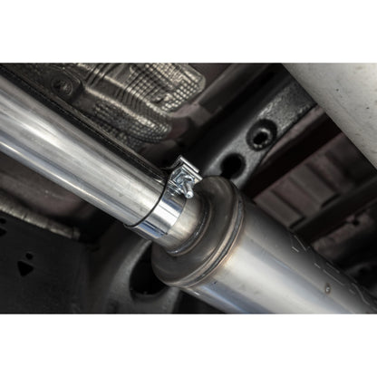 MBRP | 2019-Present Silverado/Sierra 1500 2.7L Black-Coated Aluminized Steel 3 Inch Cat-Back Single Side Exit Armor BLK  | S5019BLK