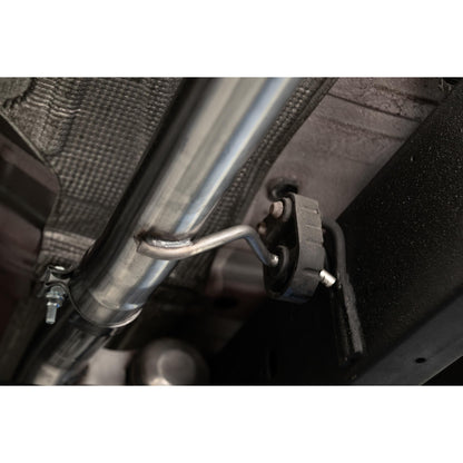 MBRP | 2019-Present Silverado/Sierra 1500 2.7L Black-Coated Aluminized Steel 3 Inch Cat-Back Single Side Exit Armor BLK  | S5019BLK