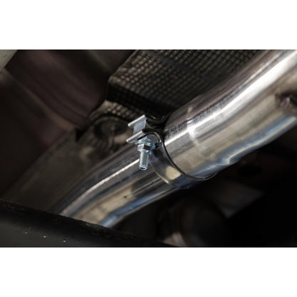 MBRP | 2019-Present Silverado/Sierra 1500 2.7L Black-Coated Aluminized Steel 3 Inch Cat-Back Single Side Exit Armor BLK  | S5019BLK