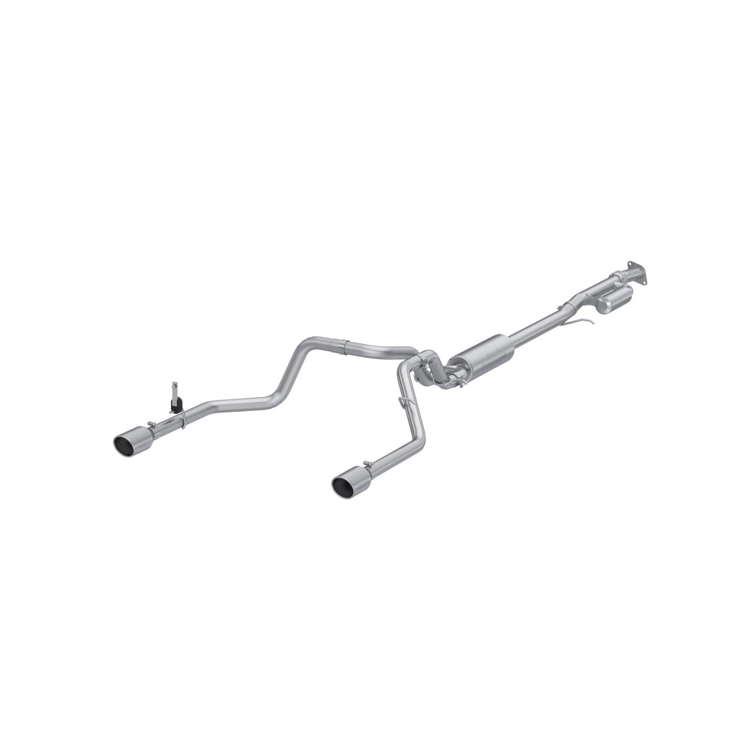 MBRP | 2019-up Silverado/Sierra 1500 2.7L Armor Lite Aluminized Steel 3 Inch Cat-Back, 2.5 Inch Dual Split Rear Exit  | S5021AL
