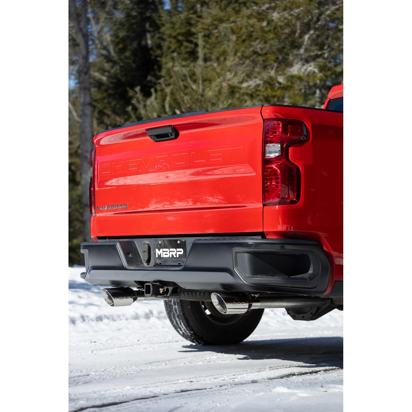 MBRP | 2019-up Silverado/Sierra 1500 2.7L Armor Lite Aluminized Steel 3 Inch Cat-Back, 2.5 Inch Dual Split Rear Exit  | S5021AL