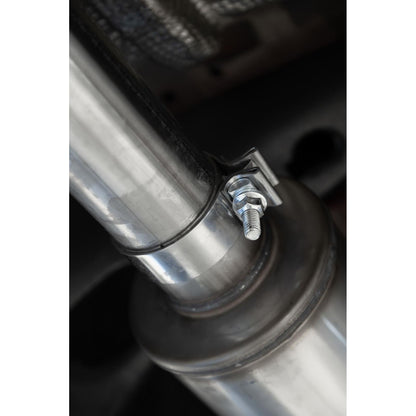 MBRP | 2019-up Silverado/Sierra 1500 2.7L Armor Lite Aluminized Steel 3 Inch Cat-Back, 2.5 Inch Dual Split Rear Exit  | S5021AL