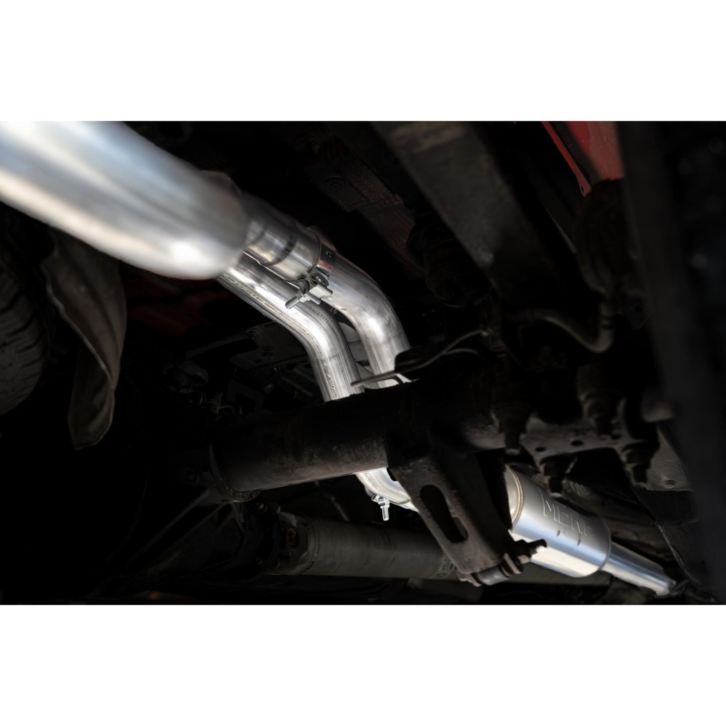 MBRP | 2019-up Silverado/Sierra 1500 2.7L Armor Lite Aluminized Steel 3 Inch Cat-Back, 2.5 Inch Dual Split Rear Exit  | S5021AL