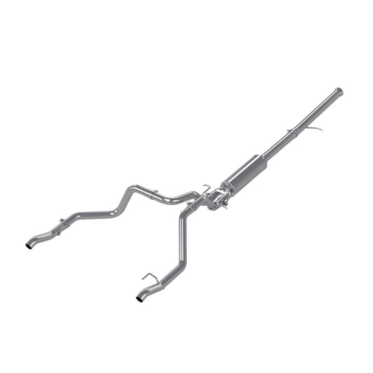 MBRP | 2.5 Inch Cat Back Exhaust System For 19-up Silverado/Sierra 1500 6.2L, 2022 Silverado LTD/ Sierra Limited 6.2L Dual Rear Aluminized Steel  | S5065AL