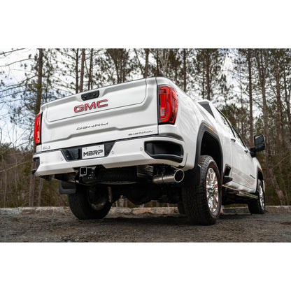 MBRP |  4 Inch Cat Back Exhaust System Single Side Exit 20-Up Silverado/Sierra 2500/3500 HD 6.6L V8 Armor Lite  | S5093AL