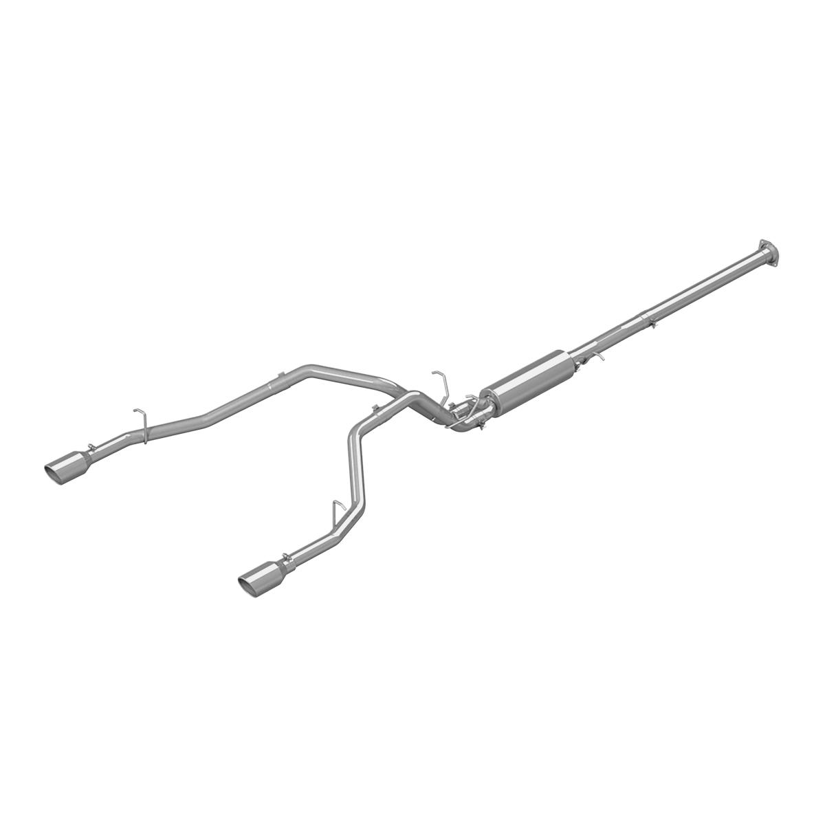 MBRP | Cat Back Exhaust System Dual Split Rear Aluminized Steel For 19-24 RAM Hemi 1500 5.7L  | S5152AL