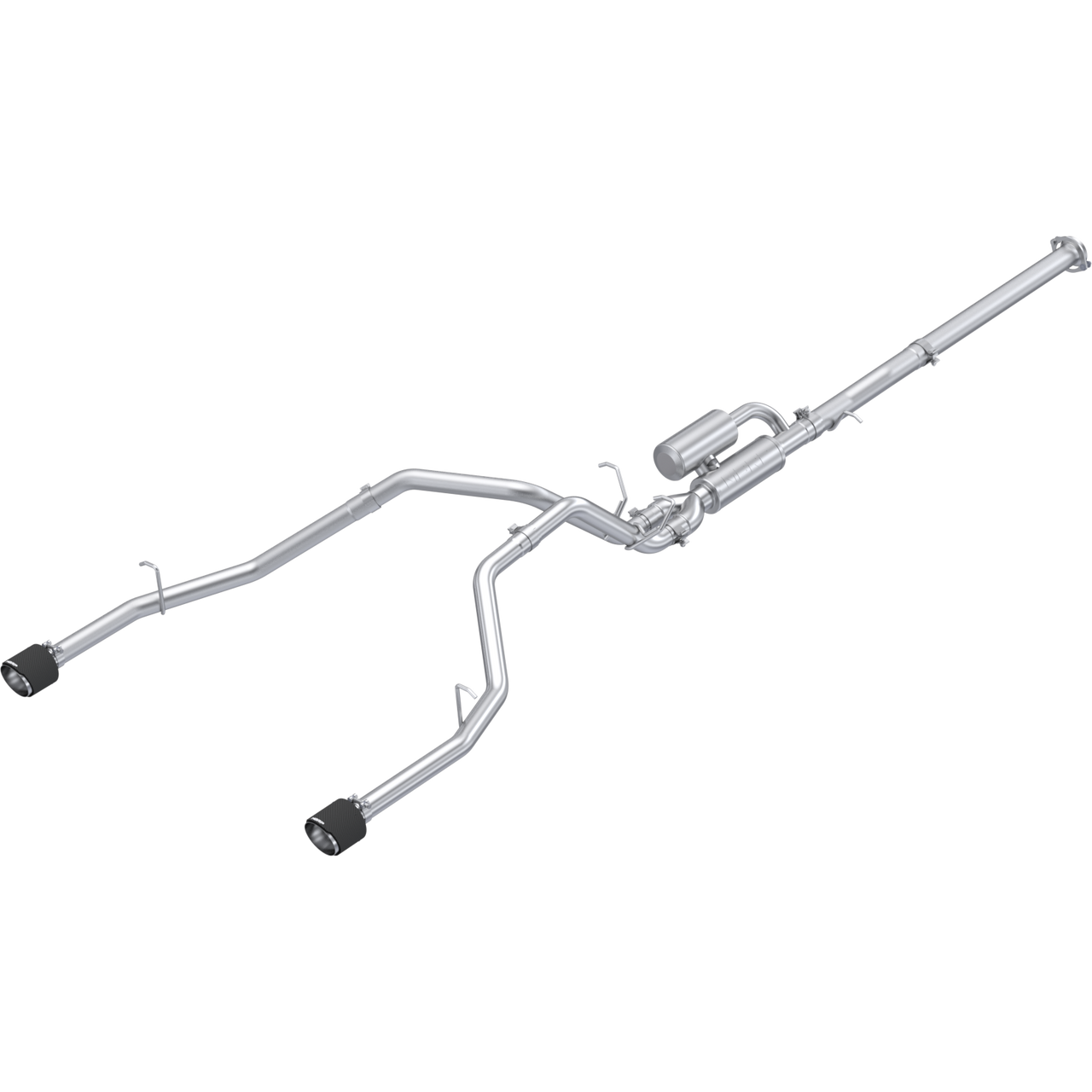 MBRP | 2025 Ram 1500 3.0L SST SO Armor Pro 3 inch Cat-back 2.5 Inch Dual Split Rear Exhaust with Carbon Fiber Tips  | S51563CF