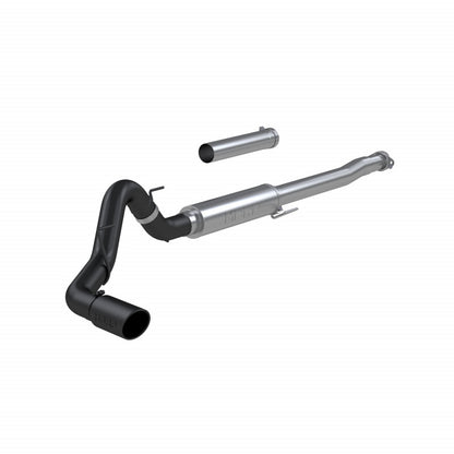 MBRP | 21-Up Ford F-150 4 Inch Cat Back Single Side Race Version Black Coated- Aluminized Steel Exhaust System  | S5209BLK