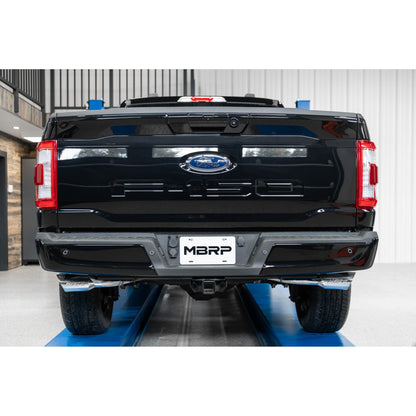 MBRP | 21-Up Ford F-150 T409 Stainless Steel 3 Inch Cat-Back 2.5 Inch Dual Split Side Exhaust System  | S5213409