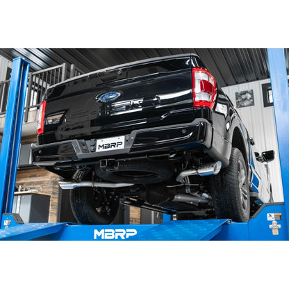 MBRP | 21-Up Ford F-150 T409 Stainless Steel 3 Inch Cat-Back 2.5 Inch Dual Split Side Exhaust System  | S5213409
