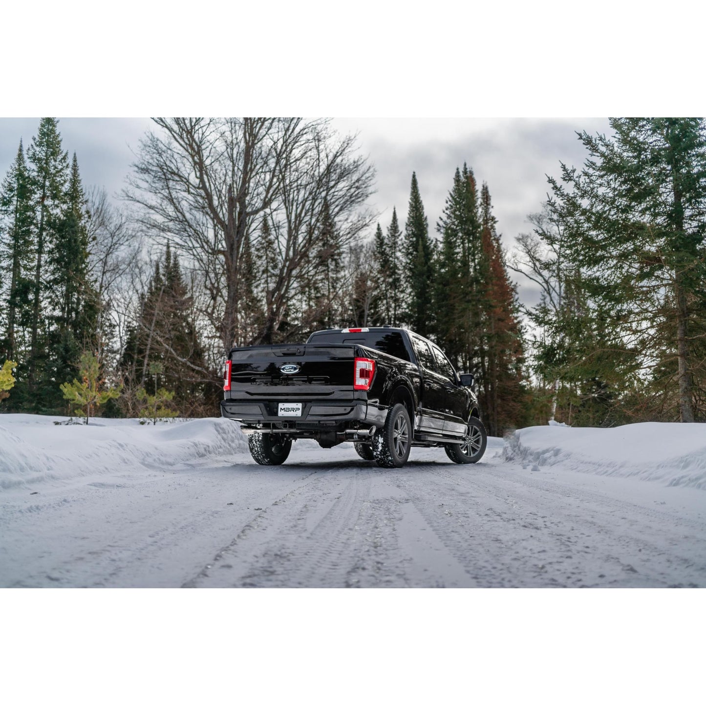 MBRP | 21-Up Ford F-150 T409 Stainless Steel 3 Inch Cat-Back 2.5 Inch Dual Split Side Exhaust System  | S5213409