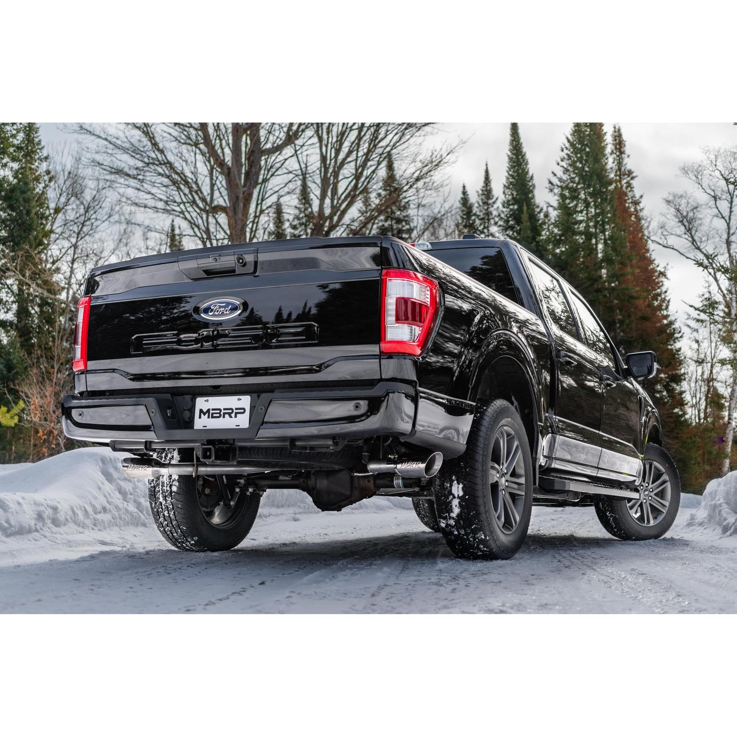 MBRP | 21-Up Ford F-150 T409 Stainless Steel 3 Inch Cat-Back 2.5 Inch Dual Split Side Exhaust System  | S5213409