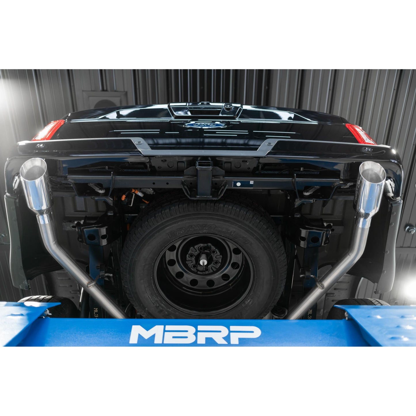 MBRP | 21-Up Ford F-150 Aluminized Steel 3 Inch Cat-Back 2.5 Inch Dual Split Rear Exhaust System  | S5215AL