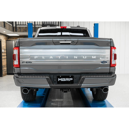 MBRP | 21-Up Ford F-150 Aluminized Steel 3 Inch Cat-Back 2.5 Inch Dual Split Rear Exhaust System  | S5215AL