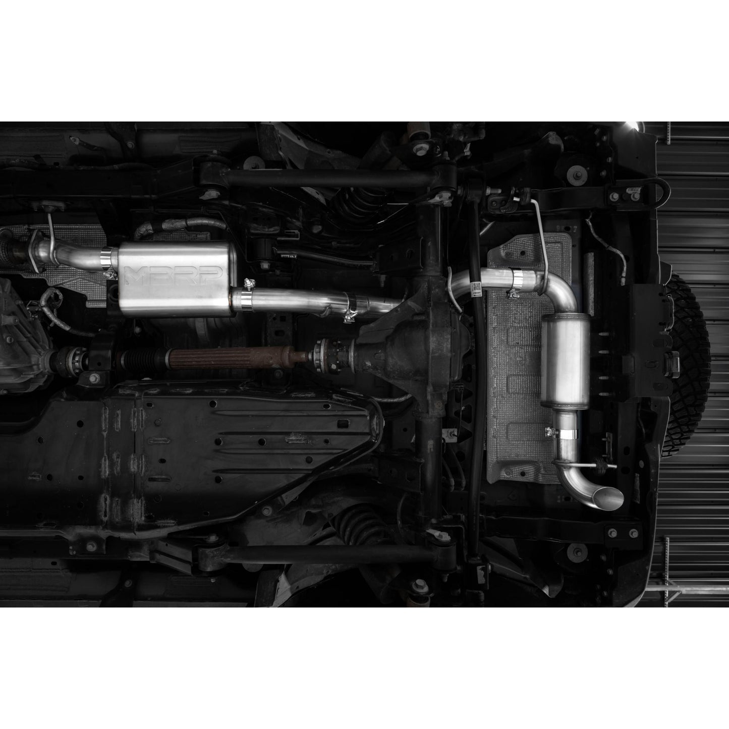 MBRP | 2021-Up Ford Bronco 2.3L/2.7L T304 Stainless Steel 3 Inch Cat-Back Single High Clearance Rear Exit Touring Armor Pro  | S5245304