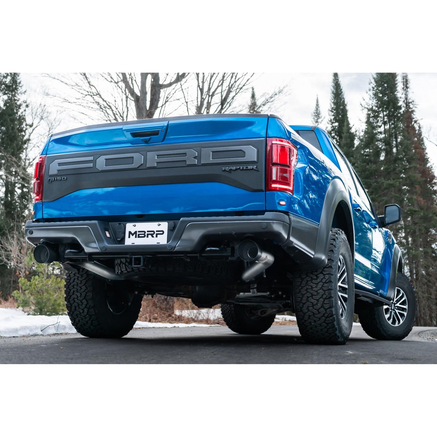 MBRP | 3 Inch Exhaust Resonator Back Dual Rear Exit T409 Stainless Steel For 17-20 Ford F-150 Raptor 3.5L EcoBoost  | S5264409