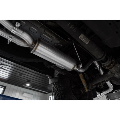 MBRP | 2022-Up Nissan Frontier 3.8L Aluminized Steel 2.5 Inch Cat-Back 3 Inch Single Rear Exit Armor Lite Series  | S5407AL