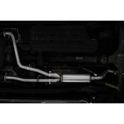 MBRP | 2022-Up Nissan Frontier 3.8L Aluminized Steel 2.5 Inch Cat-Back 3 Inch Single Rear Exit Armor Lite Series  | S5407AL