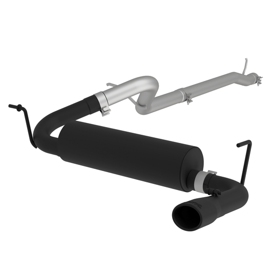 MBRP | Cat Back Exhaust System Single Rear Exit Black For 12-18 Jeep Wrangler/Rubicon JK 3.6L 2/4 Door  | S5526BLK