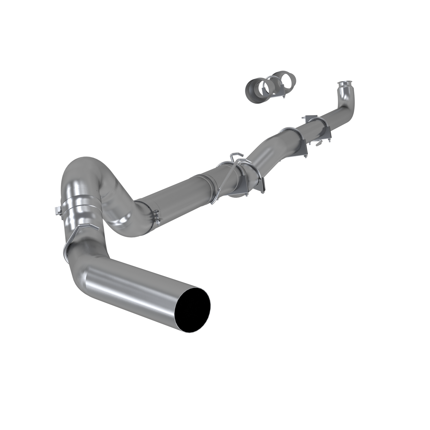 MBRP | 5 Inch Single Side Aluminized Steel -No Muffler For 01-07 Silverado/Sierra 2500/3500 Duramax Classic Extended/Crew Cab  | S60200PLM
