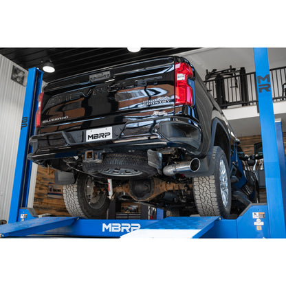 MBRP | 20-Up Silverado/Sierra 2500/3500 T304 Stainless Steel 4 Inch Filter Back Single Side Exit Exhaust System  | S6059304