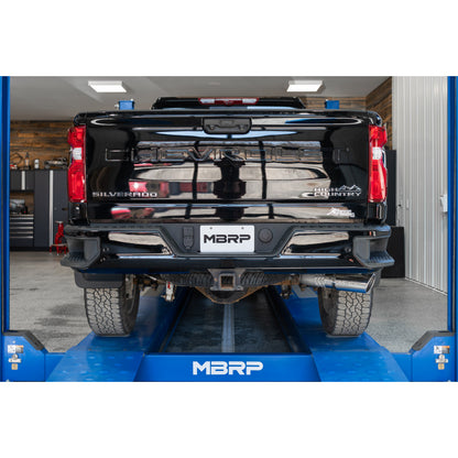 MBRP | 20-Up Silverado/Sierra 2500/3500 T304 Stainless Steel 4 Inch Filter Back Single Side Exit Exhaust System  | S6059304