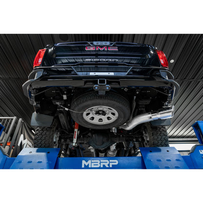 MBRP | 2020-2023 Chevrolet/GMC 2500/3500 HD 6.6L Duramax EC/CC Armor Lite Aluminized Steel 5 Inch Filter Back Single Side Exit  | S60610AL