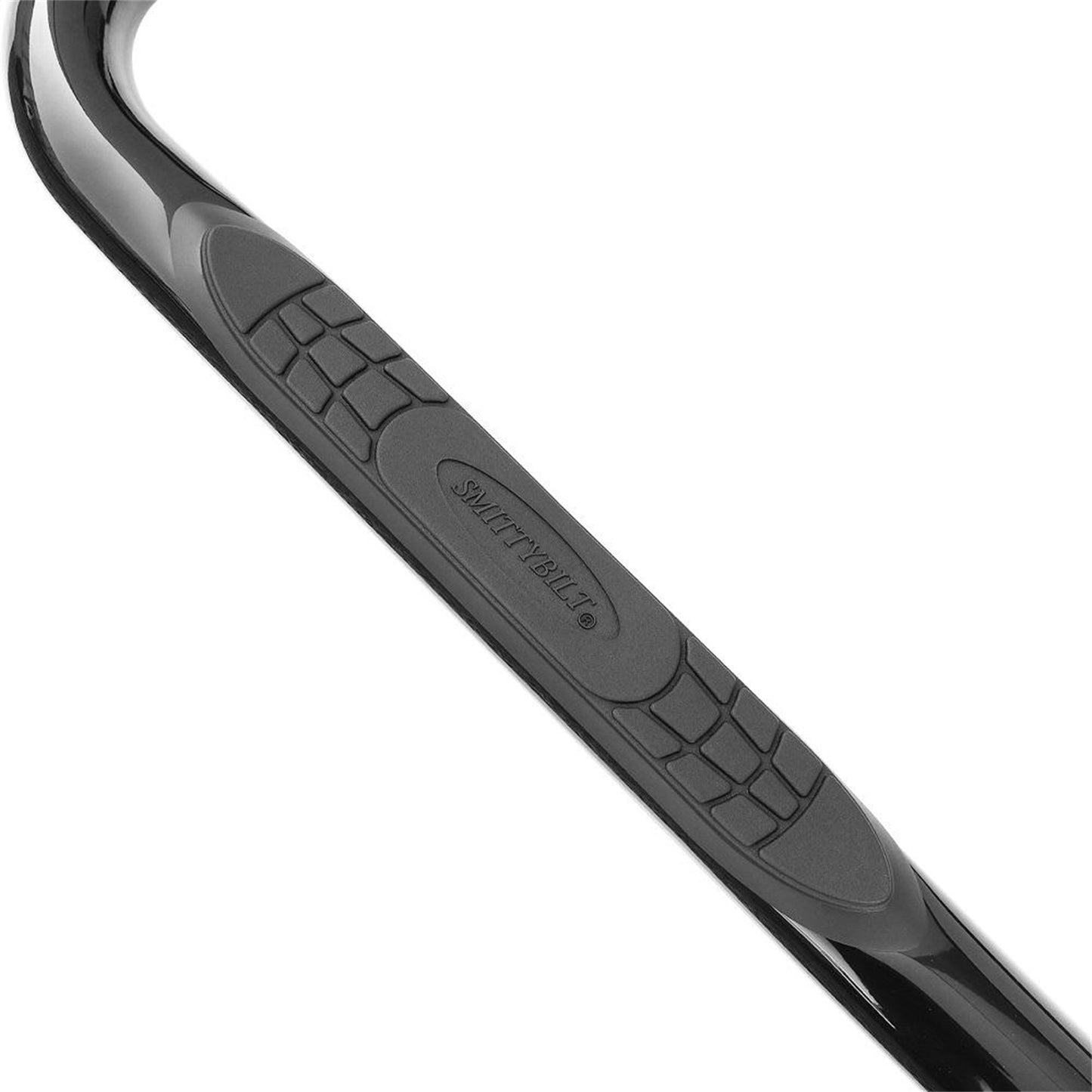 Smittybilt Sure Step Side Bar Gloss Black Finish 3/8-1/4 in. Steel No Drill Brackets Included I CN1950-S4B