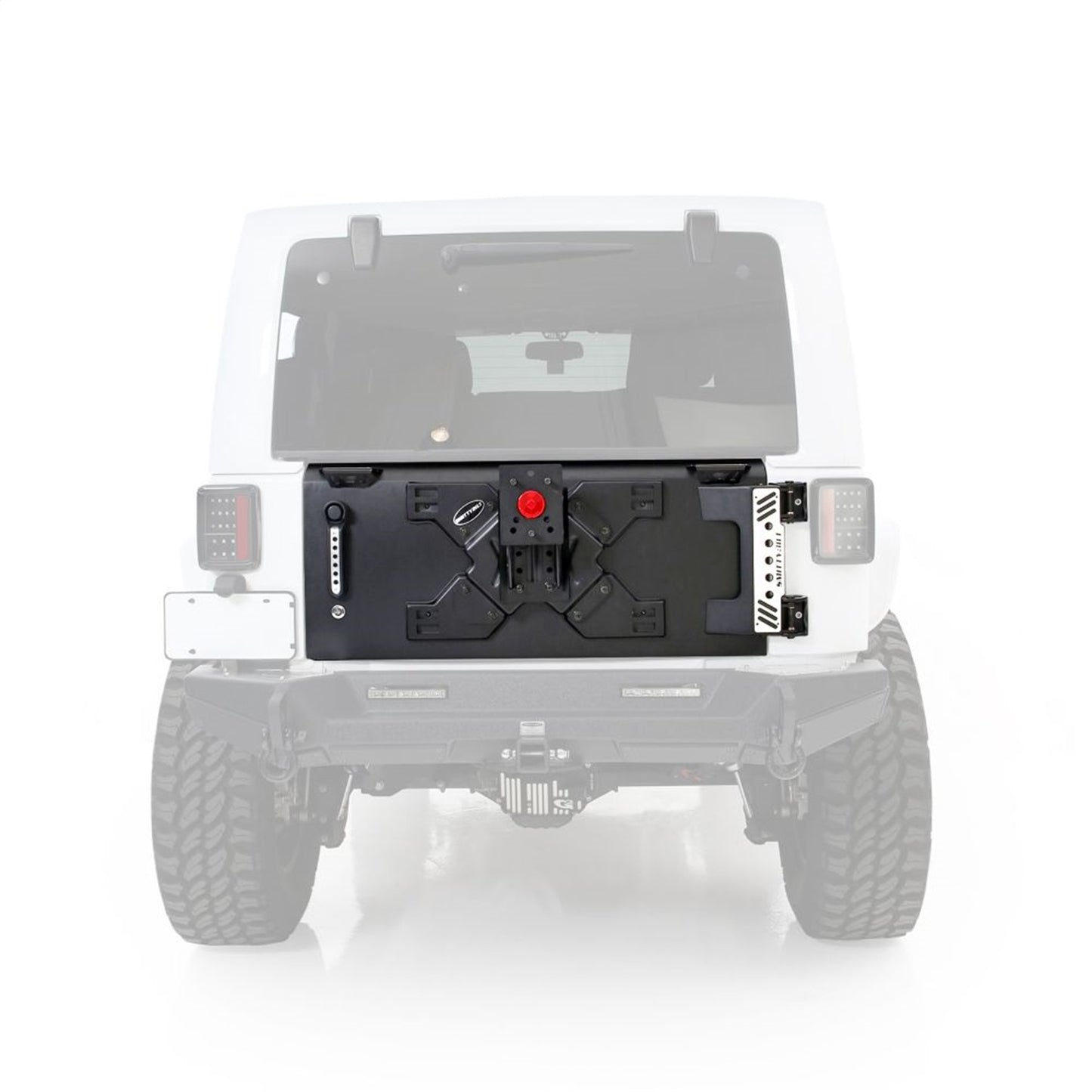 Smittybilt SRC Rear Bumper w/Hitch Black No Drill Installation w/o D-Ring Tabs I 76621-01