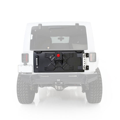 Smittybilt SRC Rear Bumper w/Hitch Black No Drill Installation w/o D-Ring Tabs I 76621-01