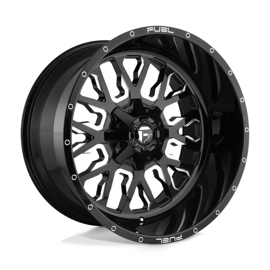 Fuel 1PC D611 STROKE GLOSS BLACK MILLED