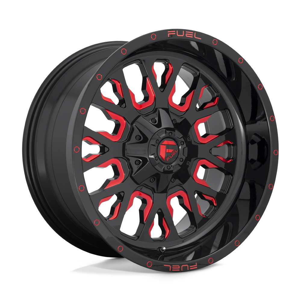 Fuel 1PC D612 STROKE GLOSS BLACK RED TINTED CLEAR