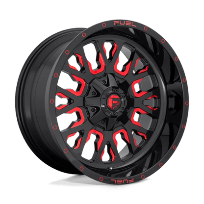 Fuel 1PC D612 STROKE GLOSS BLACK RED TINTED CLEAR