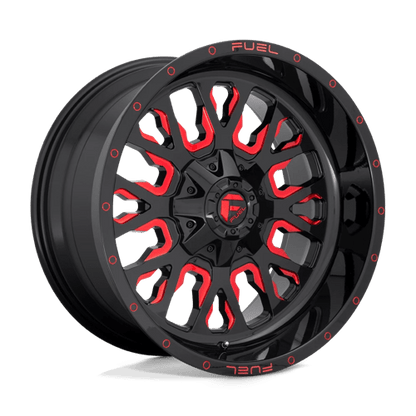 Fuel 1PC D612 STROKE GLOSS BLACK RED TINTED CLEAR