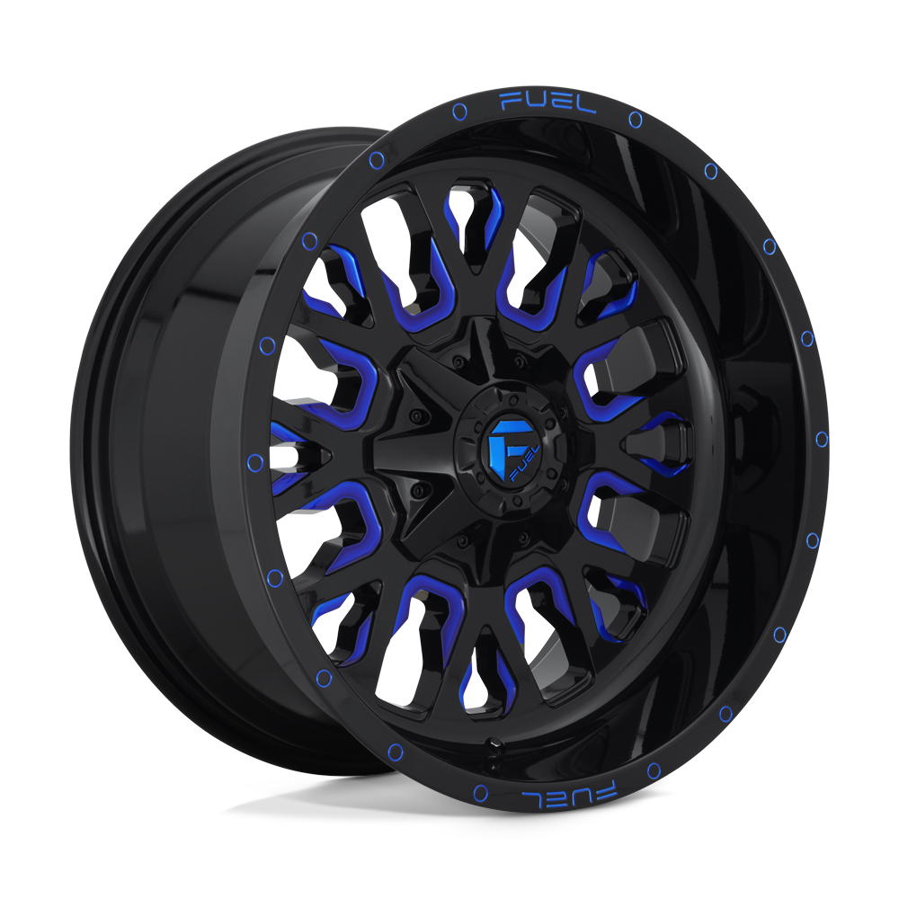 Fuel 1PC D645 STROKE GLOSS BLACK BLUE TINTED CLEAR