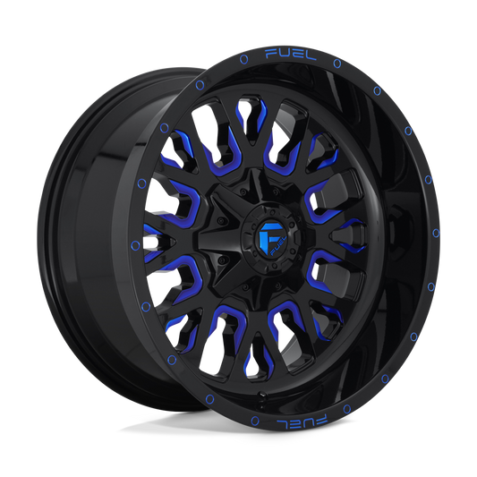 Fuel 1PC D645 STROKE GLOSS BLACK BLUE TINTED CLEAR