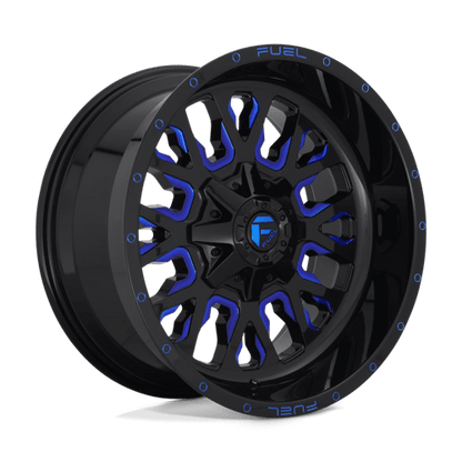 Fuel 1PC D645 STROKE GLOSS BLACK BLUE TINTED CLEAR