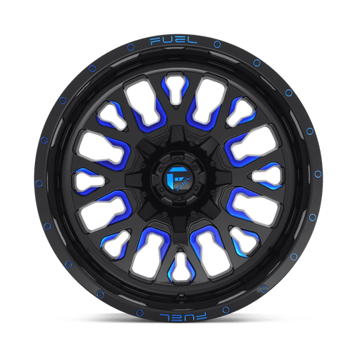 Fuel 1PC D645 STROKE GLOSS BLACK BLUE TINTED CLEAR