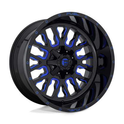 Fuel 1PC D645 STROKE GLOSS BLACK BLUE TINTED CLEAR