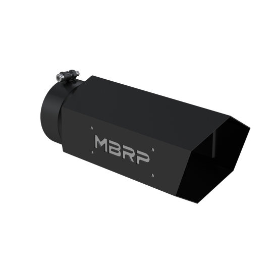 MBRP | Universal 6 Inch Hexagon Shaped Armor BLK  Exhaust Tip  | T5166BLK
