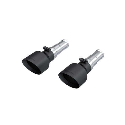 MBRP | 2019-2024 Ram 1500 5.7L Hemi Black Exhaust Tips, Armor BLK 5 Inch OD Dual Wall Angle Cut, Sold In Pairs  | T5199BLK
