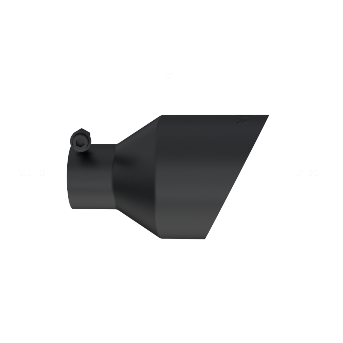 MBRP | Universal Black Tip, 2.5-Inch ID, 5-Inch OD Angle Cut Dual Wall  | T5203BLK