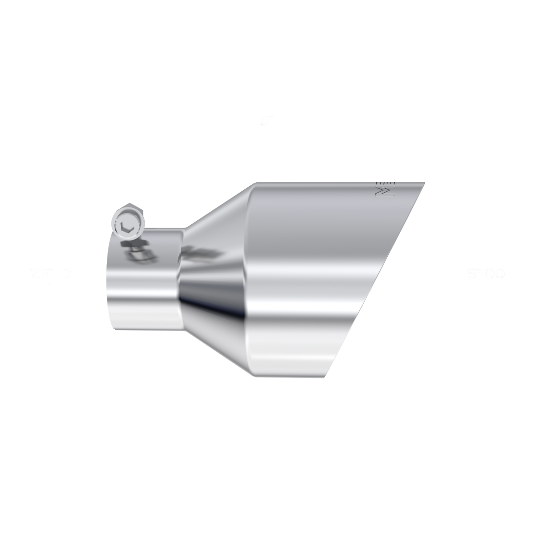 MBRP | Universal Mirror Polished Tip, 2.5-Inch ID, 5-Inch OD Angle Cut Dual Wall  | T5203